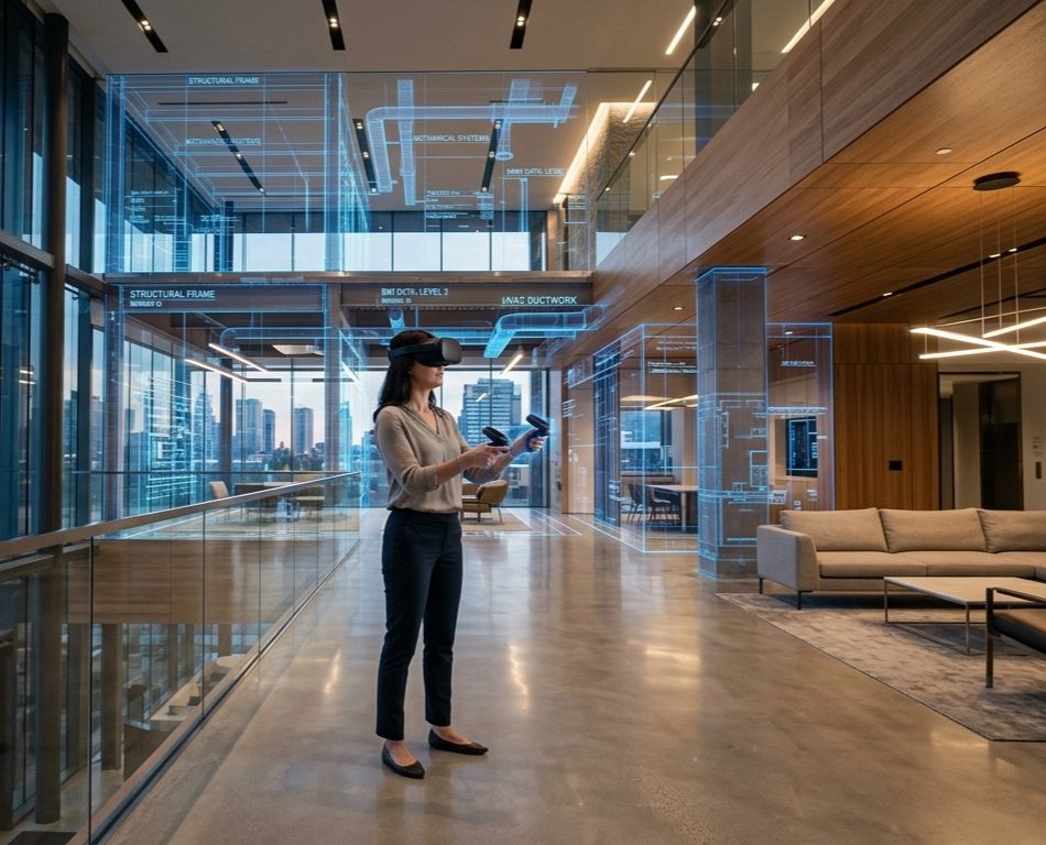 Virtual building walkthrough using VR and BIM before construction